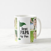 Bester Papa, Par 4 Foto-Collage Golf Kaffeetasse (VorderseiteRechts)