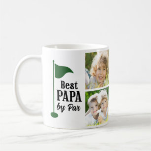 Bester Papa, Par 4 Foto-Collage Golf Kaffeetasse
