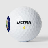 Bester Papa Par Foto Blau Golfball (Logo)