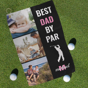 Bester Papa Par Foto Monogramm Vatertagsgeschenk Golfhandtuch