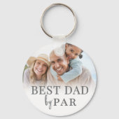 Bester Papa Par Foto Schlüsselanhänger (Rückseite)
