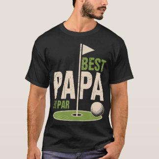 Bester Papa Par Golf Loch Eins Vater T-Shirt