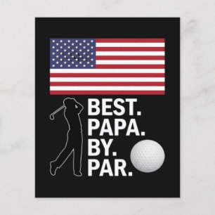 Bester Papa Par Golf Papa Vater-Tag Golf Flyer