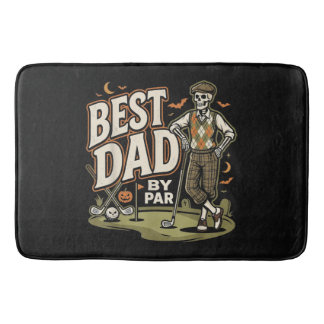 Bester Papa Par Lustiges Halloween Golf Skelett Badematte