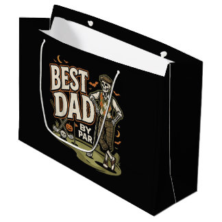 Bester Papa Par Lustiges Halloween Golf Skelett Große Geschenktüte