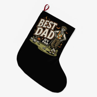 Bester Papa Par Lustiges Halloween Golf Skelett Großer Weihnachtsstrumpf