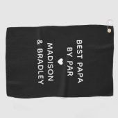 Bester Papa Par Personalisiert Name Golfhandtuch (Horizontal)