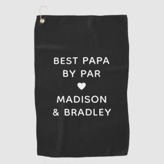 Bester Papa Par Personalisiert Name Golfhandtuch