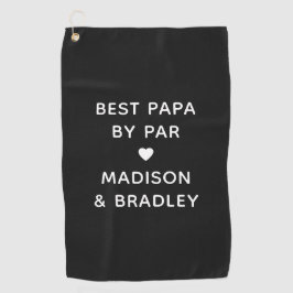 Bester Papa Par Personalisierter Name Golfhandtuch