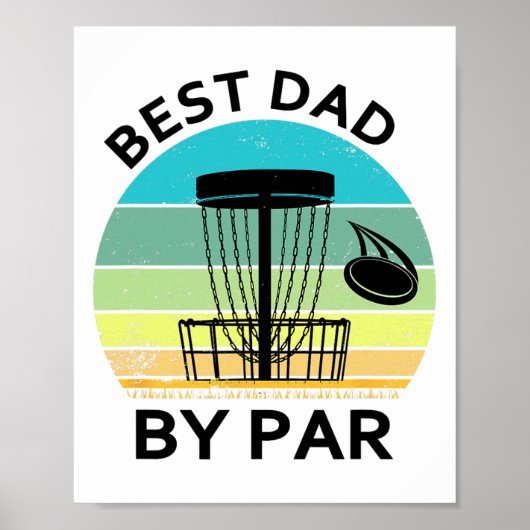 Bester Papa Par Vater's Day Disc Golf Großvater Sp Poster (Vorne)
