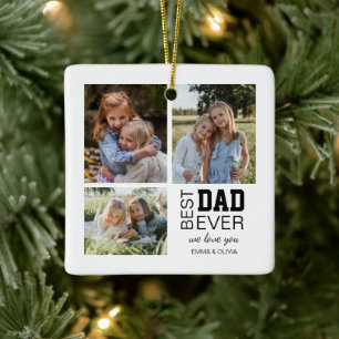 Bester Papa personalisierte Fotos Keramikornament