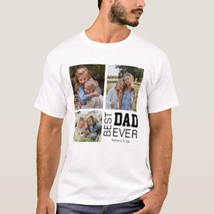 Bester Papa personalisierte Fotos T-Shirt