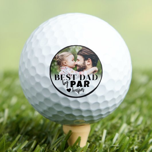 Bester Papa Personalisiertes Foto Golfball