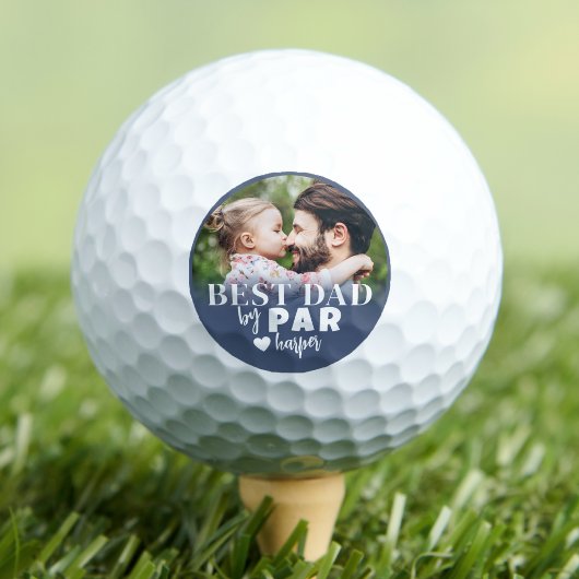 Bester Papa Personalisiertes Foto Golfball