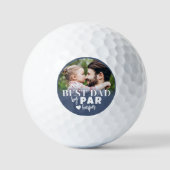 Bester Papa Personalisiertes Foto Golfball (Vorderseite)