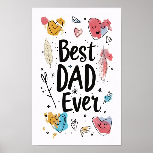 Bester Papa Poster (Vorne)