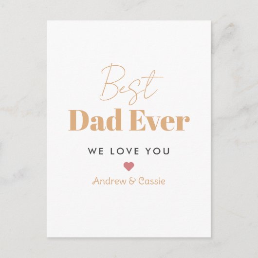 Bester Papa Postkarte (Vorderseite)