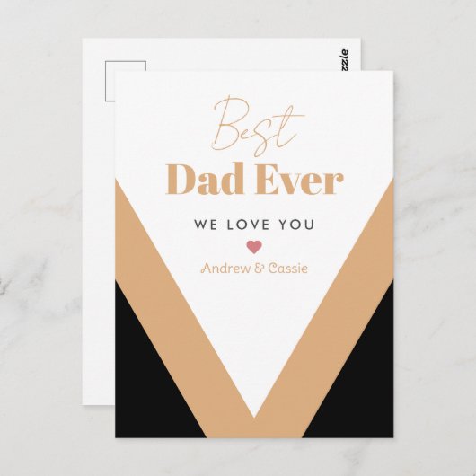 Bester Papa Postkarte (Vorne/Hinten)