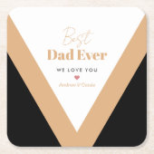 Bester Papa Rechteckiger Pappuntersetzer (Vorderseite)