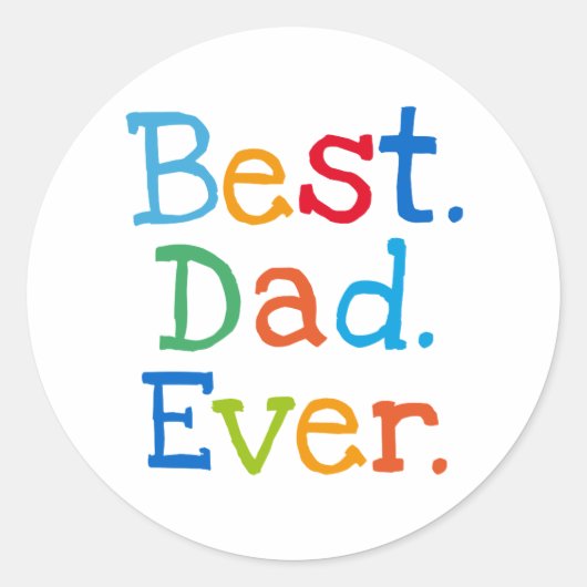 Bester Papa Runder Aufkleber (Vorderseite)