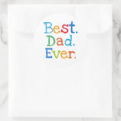 Bester Papa Runder Aufkleber (Tasche)