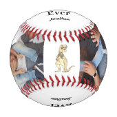 Bester Papa Saurus überhaupt Personalisierte Fotos Baseball (Vorderseite)