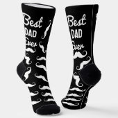 Bester Papa Schnurrbart ever Vatertag Socken (Gewinkelt)