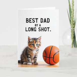 Bester Papa Sportball Kätzchen Karte