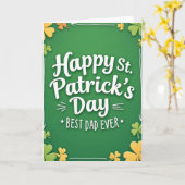Bester Papa St. Patrick Tag Karte (Gelbe Blume)