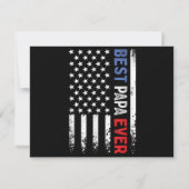 Bester Papa-Tag des Vaters mit amerikanischer Flag (Rückseite)