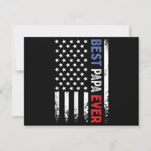 Bester Papa-Tag des Vaters mit amerikanischer Flag Einladung