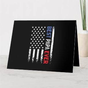 Bester Papa-Tag des Vaters mit amerikanischer Flag Karte