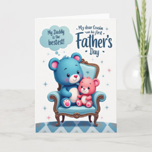 Bester Papa Teddybär Grußkarte Karte