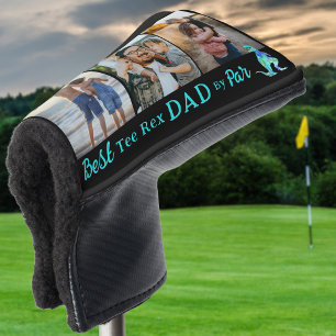 Bester Papa Tee Rex Durch 3er Par Foto-Collage Golf Headcover
