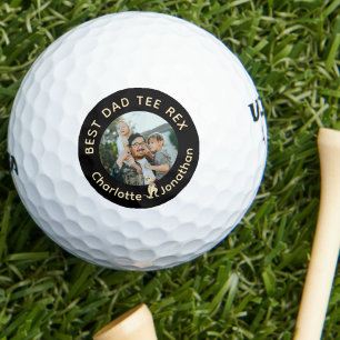 Bester Papa Tee Rex Individuelles Foto Lustig Golfball