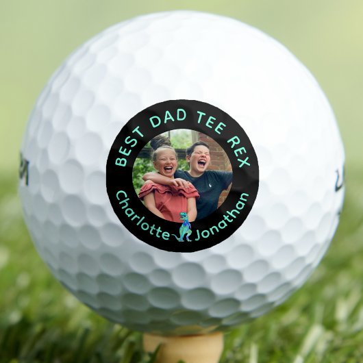 Bester Papa Tee Rex Kinderfoto Golfball