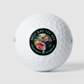 Bester Papa Tee Rex Kinderfoto Golfball (Vorderseite)