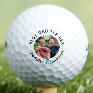 Bester Papa Tee Rex personalisiertes Kinderfoto un Golfball