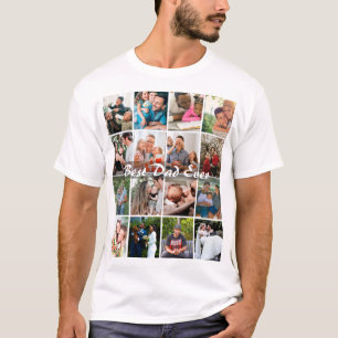 Bester Papa überhaupt 16 Foto-Collage Personalisie T-Shirt
