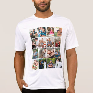 Bester Papa überhaupt 16 Foto-Collage Personalisie T-Shirt