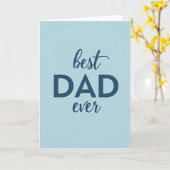 Bester Papa überhaupt Blaue Karte (Gelbe Blume)