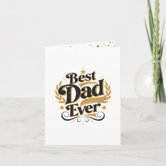 Bester Papa überhaupt - Elegante goldene Sterne zu Karte