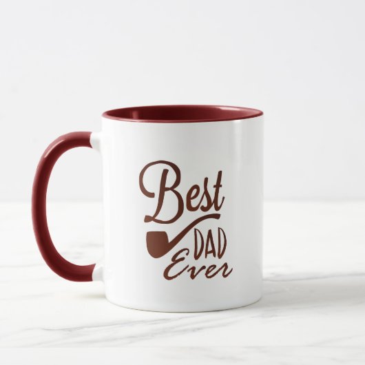 Bester Papa überhaupt Elegantes Weiß Tasse (Links)