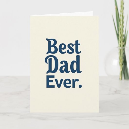 Bester Papa überhaupt Indigo-Script-Karte Karte (Vorderseite)