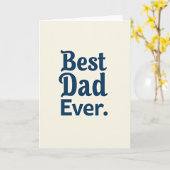 Bester Papa überhaupt Indigo-Script-Karte Karte (Gelbe Blume)