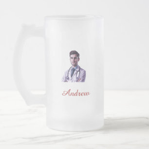 Bester Papa überhaupt Individuelle Fototasse Mattglas Bierglas