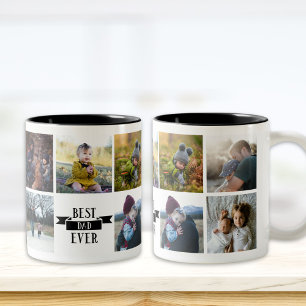 Bester Papa überhaupt Individuelle Fototasse Zweifarbige Tasse