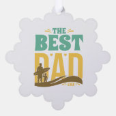 Bester Papa überhaupt Ornament Karte (Rückseite)