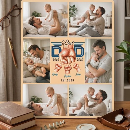Bester Papa überhaupt Personalisiert | Benutzerdef Fotoplatte
