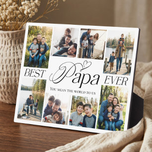 Bester Papa überhaupt personalisierte Fotocollage  Fotoplatte